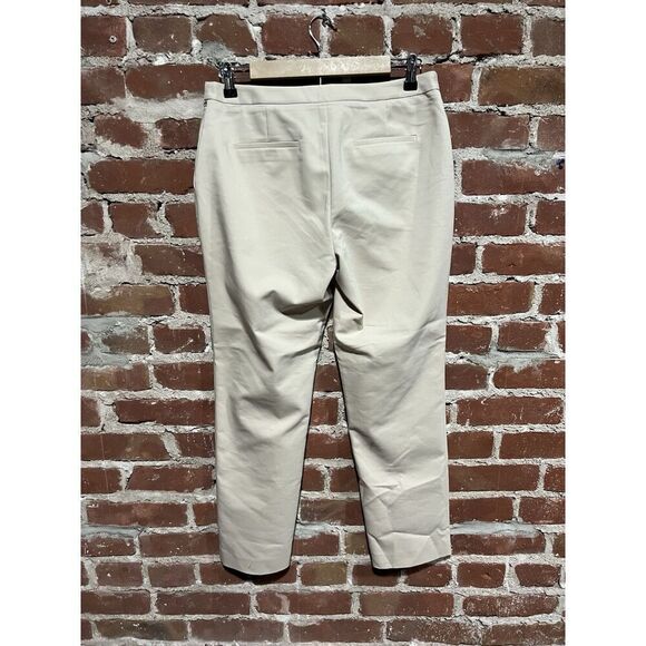 Calvin Klein Womens Ivory Straight Leg Leather Type Pants Size 8 NWT - Picture 2 of 3